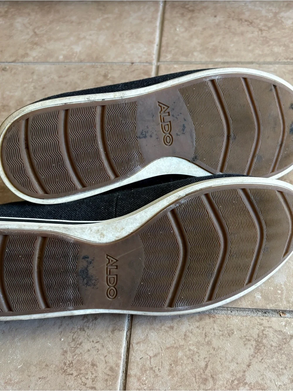 ALDO Men's Slip-On Loafers in Brown and Black Trim